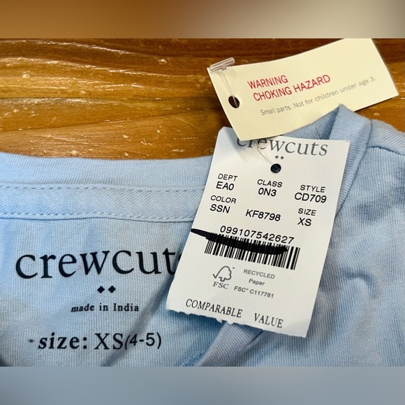 NWT J. Crew Crewcuts Long-Sleeved Blue Sequin Snowman Graphic Tee, Size XS (4-5) - Picture 7 of 9